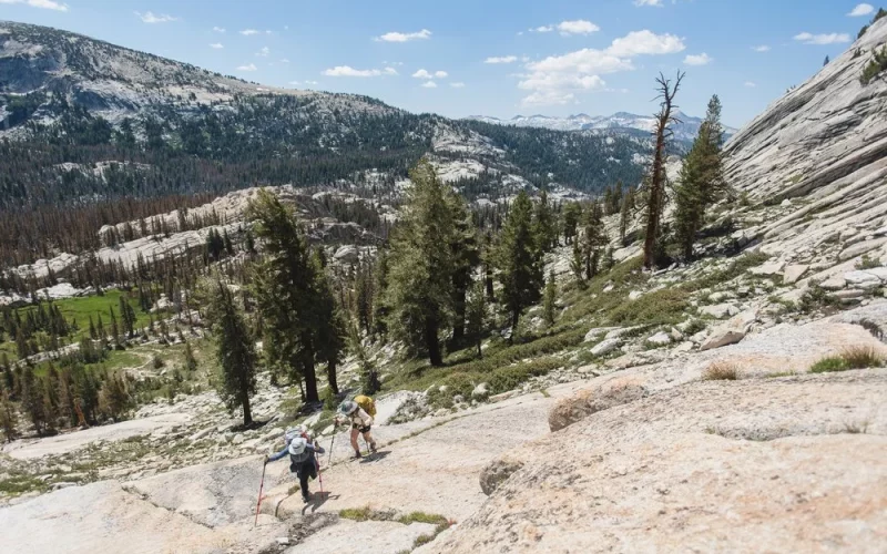 Cross country backcountry hiking
