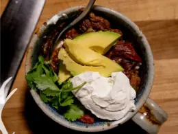 Vension chili con carne from Chef Rikki Folger