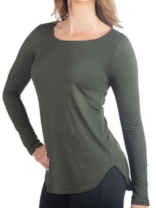 Wsi WOMENS SOFTTECH LONG SLEEVE TUNIC DARK OLIVE LARGE - $59.00 at Everest