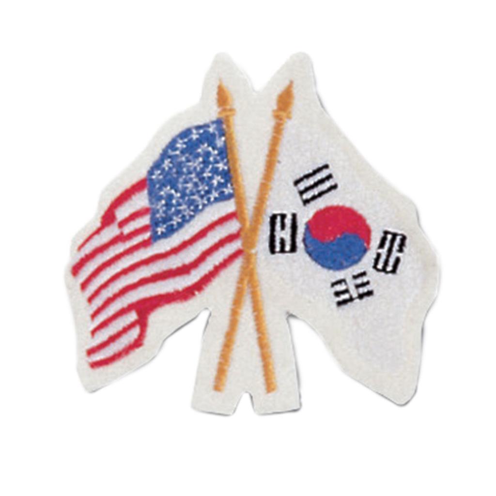 USA/Korean Flags Patch