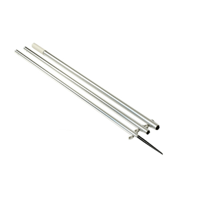 Lee's 12' MKII Bright Silver Pole w/Black Spike - 1 3/8 OD