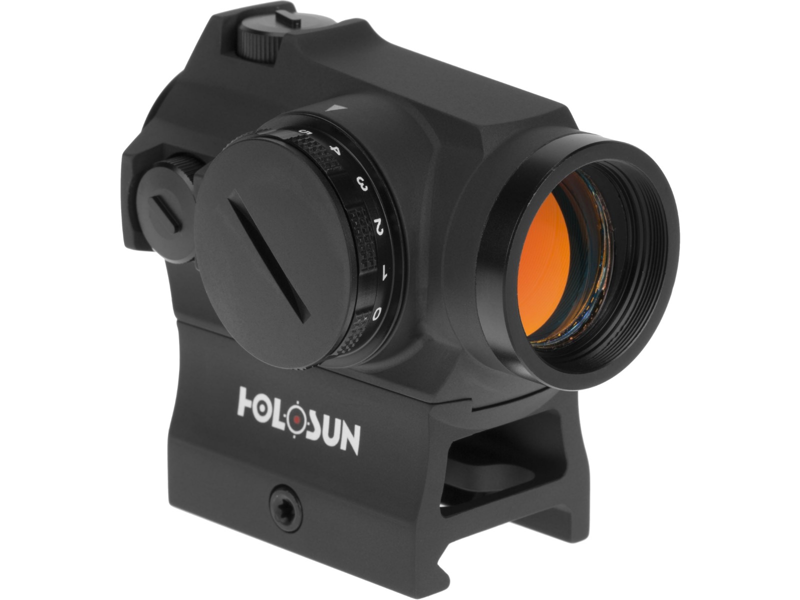 Holosun HS403R Rheo Stat Dial Micro Red Dot Sight 1x 2 MOA Dot Picatinny-Style Low & Lower 1/3 Co-Witness Mount Matte