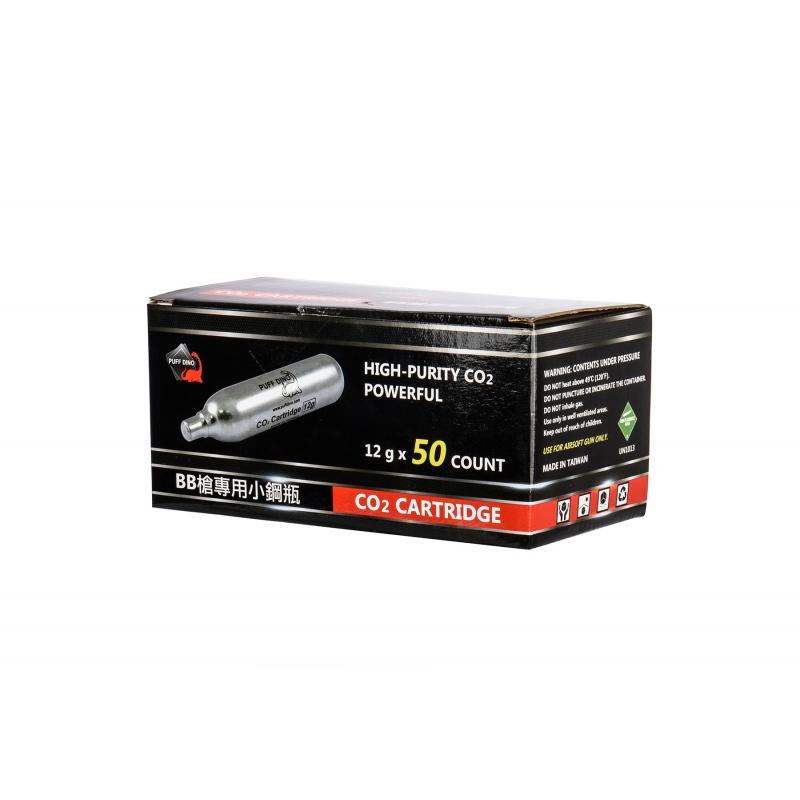 Puff Dino 12g CO2 Cartridge, 50 Pack