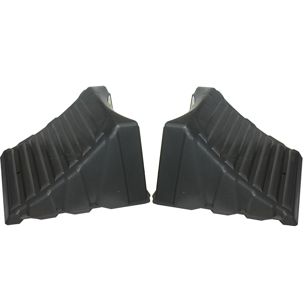 Camco Nesting Wheel Chocks - Dark Gray - Tires up to 26 - Pair