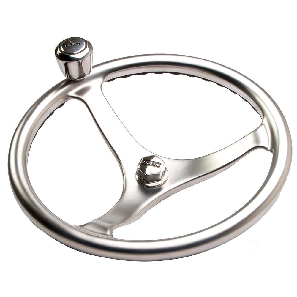 Edson Satin Finish ComfortGrip Powerwheel - 13 w/Knob  Nut