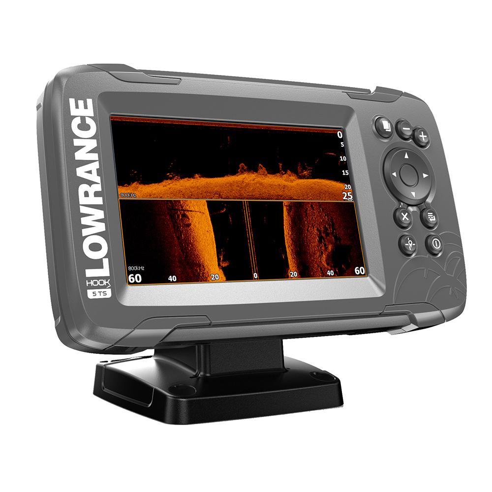 Lowrance HOOK-5 5 Chartplotter/Fishfinder TripleShot Transom Mount Transducer w/Nav+ Chart