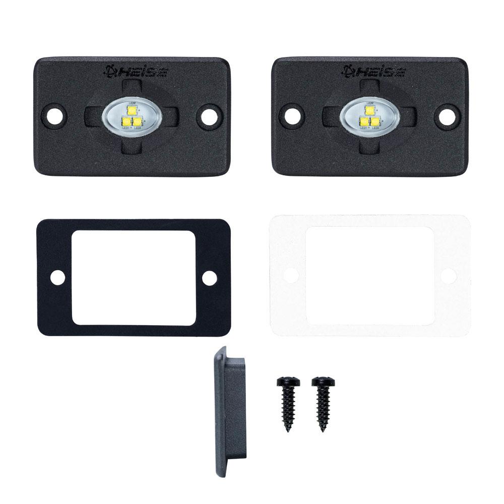 HEISE 1.5 x 3 Flush Mount Auxiliary Accent Lighting Pod - White