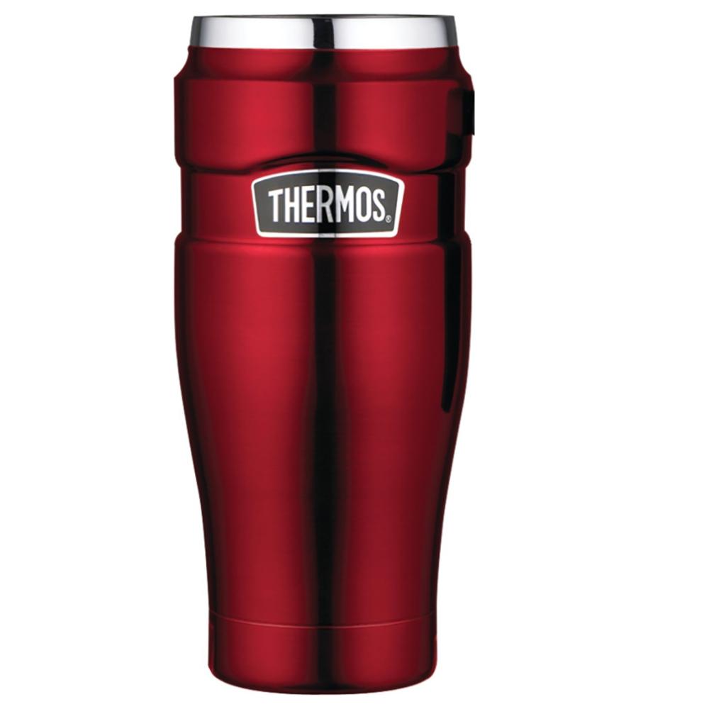 Thermos Stainless King Vacuum Insulated Travel Tumbler - 16 oz. - Stainless Steel/Cranberry