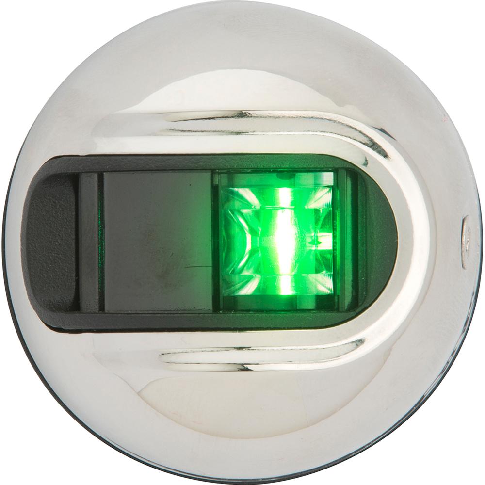 Everest Attwood LightArmor Vertical Surface Mount Navigation Light - Starboard (Green) - Stainless Steel - 2NM - $52.39 at Everest