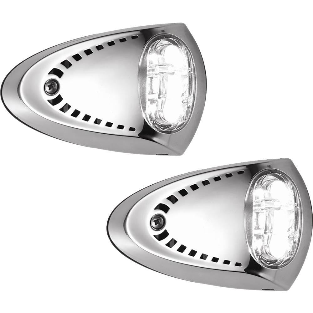 Everest Attwood LED Docking Lights - Stainless Steel - White LED - Pair - $183.22 at Everest