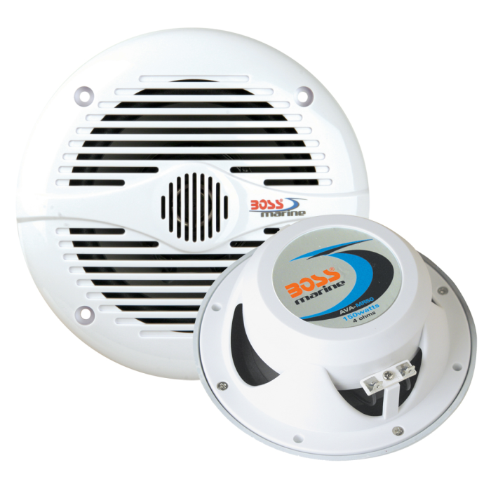 Boss Audio MR50W 5.25 Round Marine Speakers - (Pair) White
