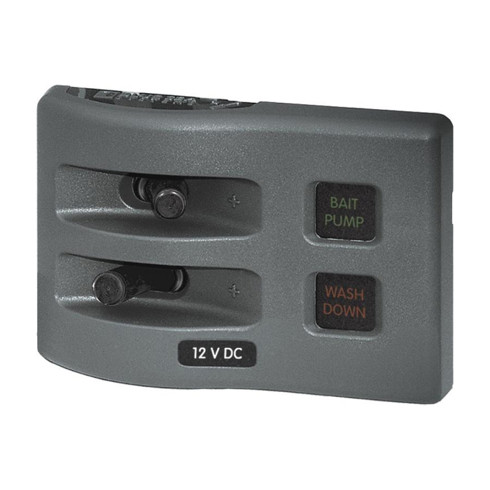Blue Sea Systems Blue Sea 4302 WeatherDeck Water Resistant Fuse Panel - 2 Position - Grey - $74.39 at Everest