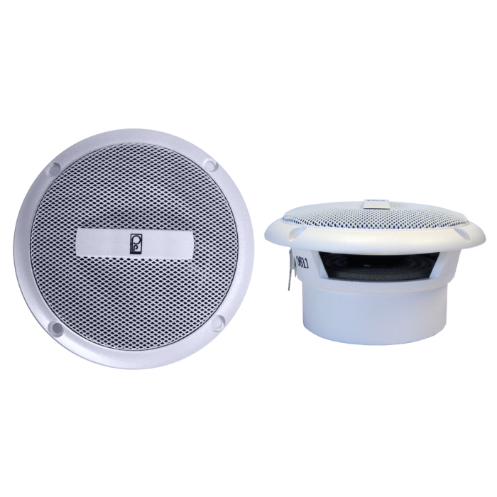 Poly-Planar MA-3013 3 60 Watt Round Component Speakers - White