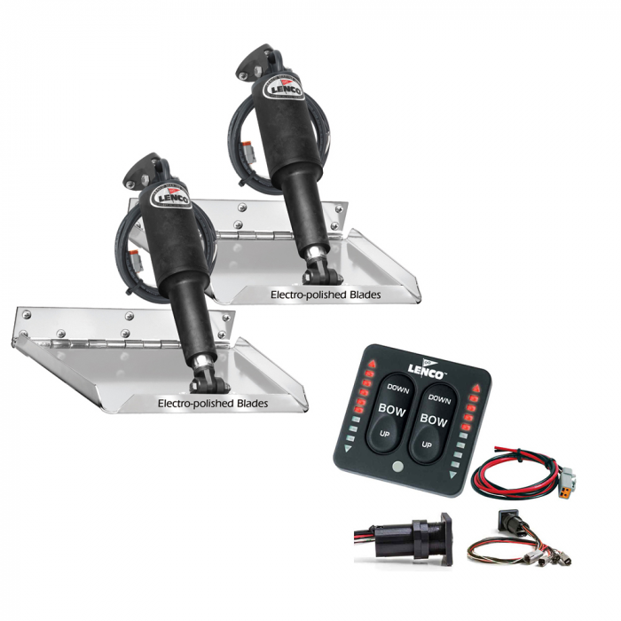 Lenco Marine Lenco 9 x 9 Standard Performance Trim Tab Kit w/LED Indicator Switch Kit 12V - $1358.87 at Everest