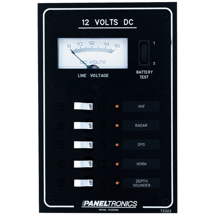 Paneltronics Paneltronics Standard DC 5 Position Breaker Panel & Meter w/LEDs - $356.84 at Everest