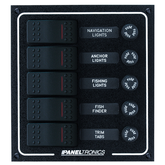 Paneltronics Paneltronics Waterproof DC 5 Position Lighted Rocker & Fuse - $139.24 at Everest