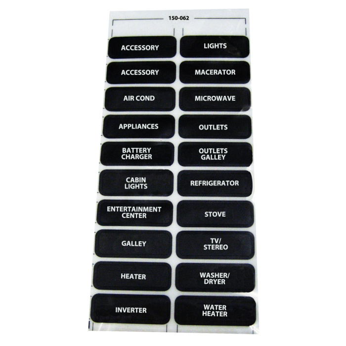 Paneltronics Paneltronics AC-20 Assorted Label Sheet - $10.15 at Everest