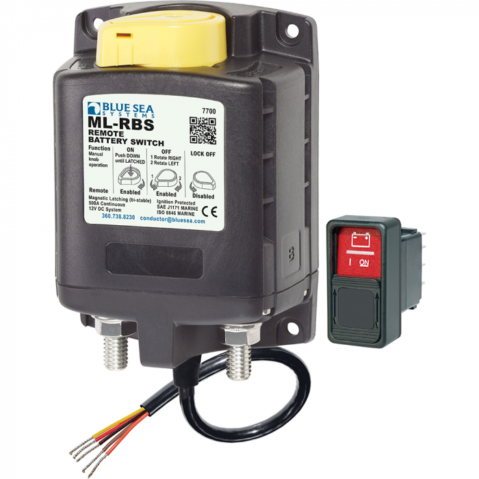Blue Sea Systems Blue Sea  7700 ML-Series Remote Battery Switch w/Manual Control 12VDC - $287.16 at Everest