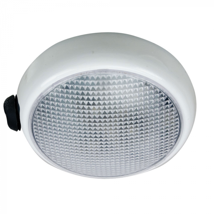 Perko Perko Round Surface Mount LED Dome Light - White Powder Coat - w/ Switch - $171.50 at Everest
