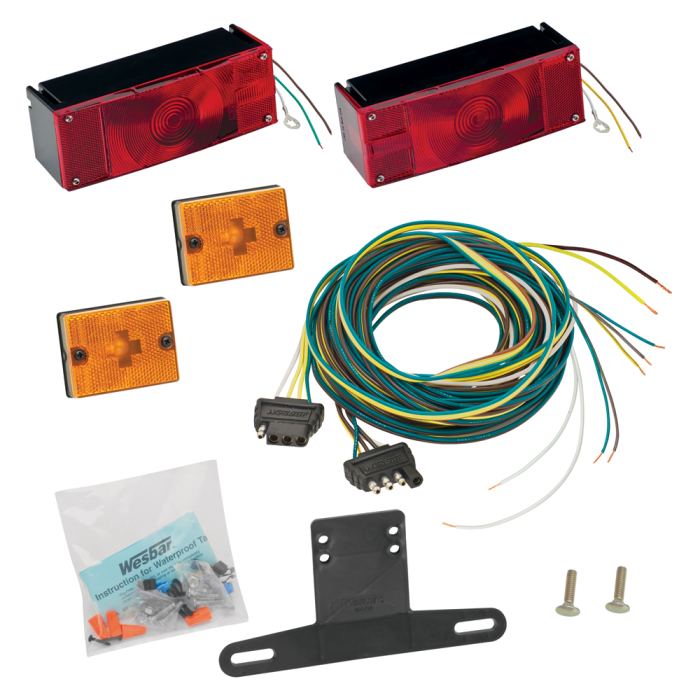 Wesbar Waterproof Over 80 Low Profile Trailer Light Kit