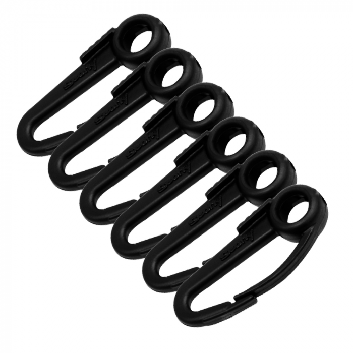 Scotty Scotty Nylon Snap Hook Black 6-Pack - $11.99 at Everest