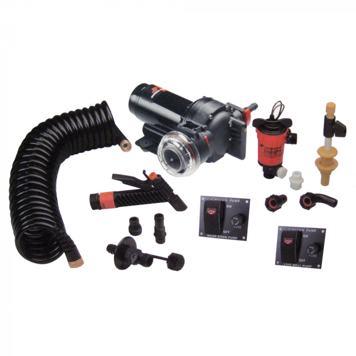 Johnson Pump Johnson Pump Aqua Jet 5.2 GPH Wash Down/550 Live Well Kit - $583.33 at Everest