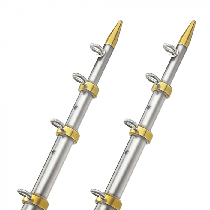 Taco Marine TACO 15' Telescopic Outrigger Poles 1-1/8 - Silver/Gold - $894.99 at Everest