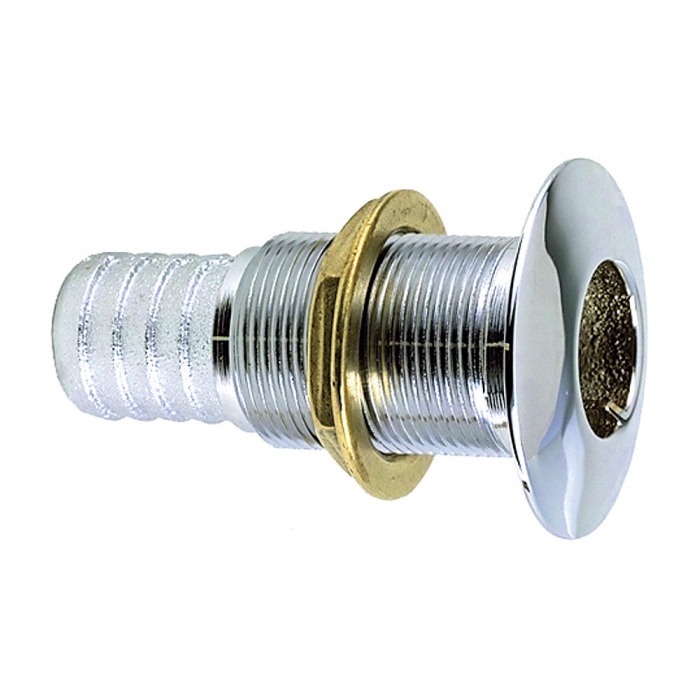 Perko Perko 5/8 Thru-Hull Fitting f/ Hose Chrome Plated Bronze MADE IN THE USA - $64.53 at Everest