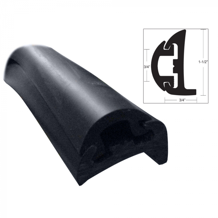 Taco Marine TACO Semi-Rigid Rub Rail Kit - Black w/Black Insert - 50' - $519.99 at Everest