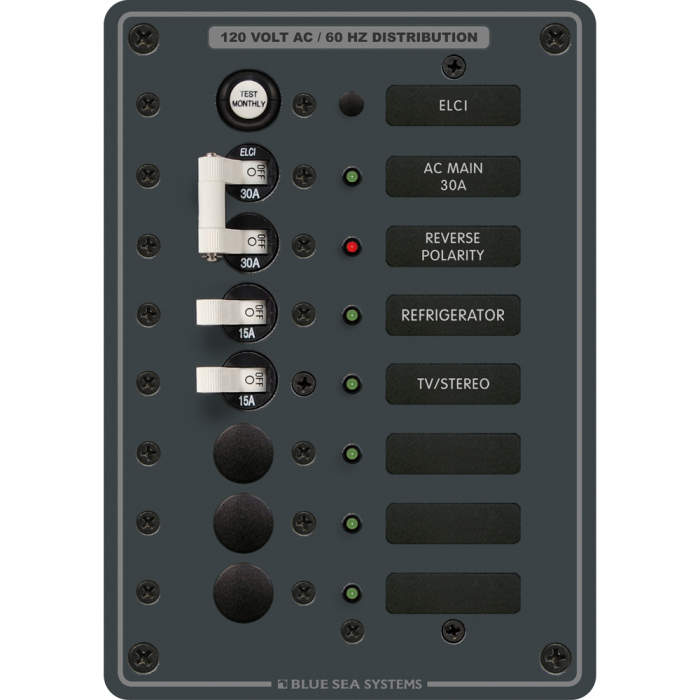 Blue Sea Systems Blue Sea 8101 ELCI GFCI Panel AC 5 Position - $504.92 at Everest