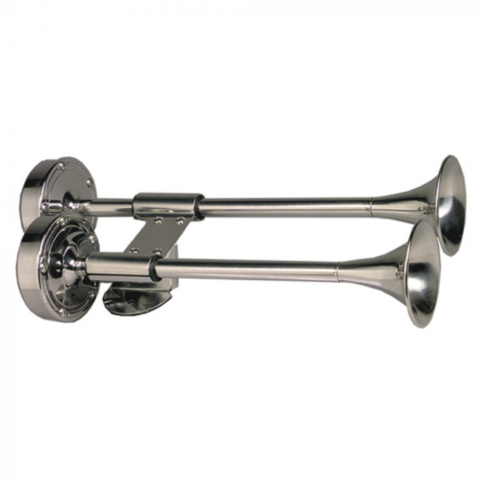 Schmitt & Ongaro Marine Schmitt & Ongaro Deluxe All-Stainless Shorty Dual Trumpet Horn - 12V - $259.45 at Everest