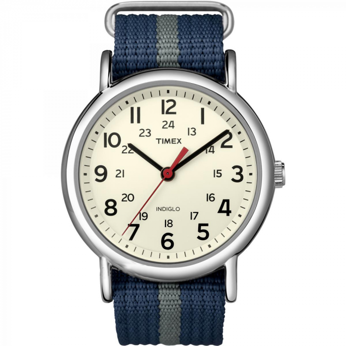 Timex WeekenderA(R) Slip-Thru Watch - Navy/Grey
