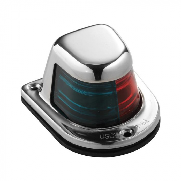 Attwood Marine Attwood 1-Mile Deck Mount, Bi-Color Red/Green Combo Sidelight - 12V - Stainless Steel Housing - $41.99 at Everest