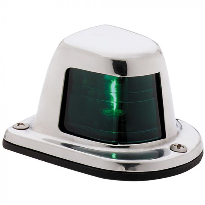 Attwood Marine Attwood 1-Mile Deck Mount, Green Sidelight - 12V - Stainless Steel Housing - $43.99 at Everest