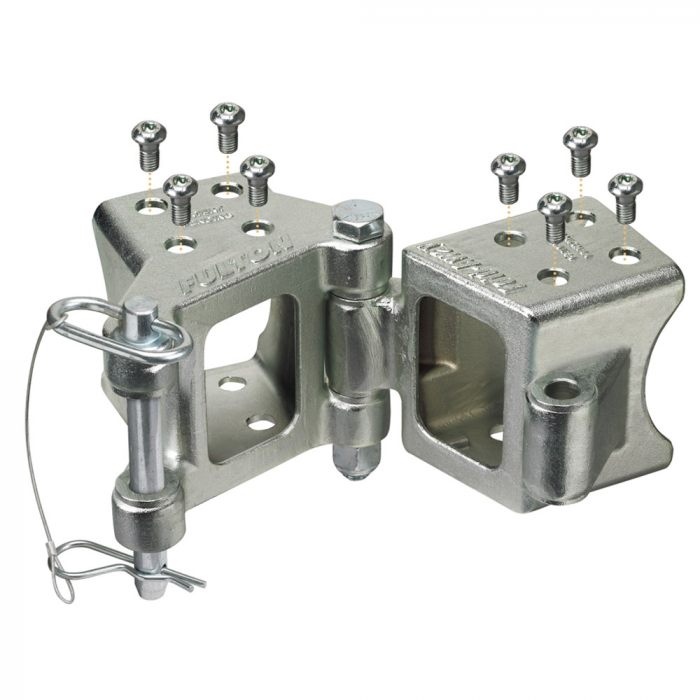 Fulton Fulton Fold-Away Bolt-On Hinge Kit 3 x 3 Trailer Beam, Rating 5,000 lbs., 48 Pivot, Z-Max 600 Zinc Finish - $209.14 at Everest