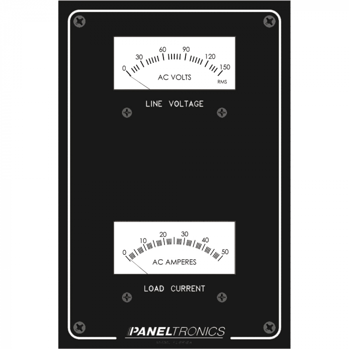 Paneltronics Paneltronics Standard Panel AC Meter - 0-150 AC Voltmeter & 0-50Amp Ammeter - $149.38 at Everest