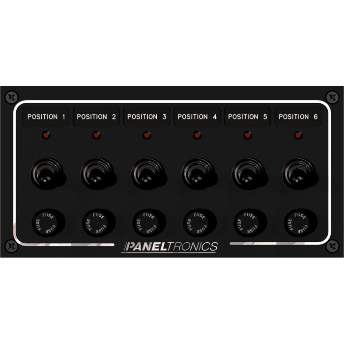 Paneltronics Paneltronics Waterproof Panel - DC 6-Position Toggle Switch & Fuse w/LEDs - $157.07 at Everest