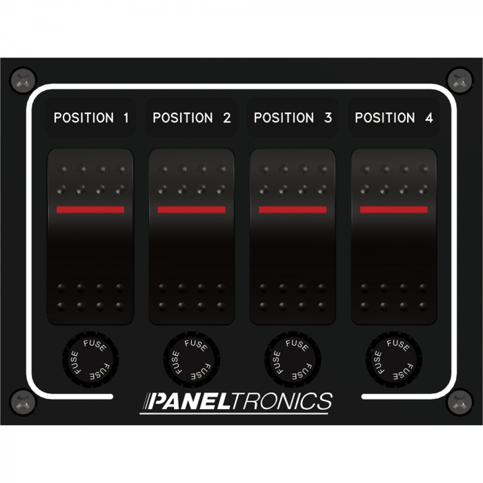 Paneltronics Paneltronics Waterproof Panel - DC 4-Position Illuminated Rocker Switch & Fuse - $114.20 at Everest