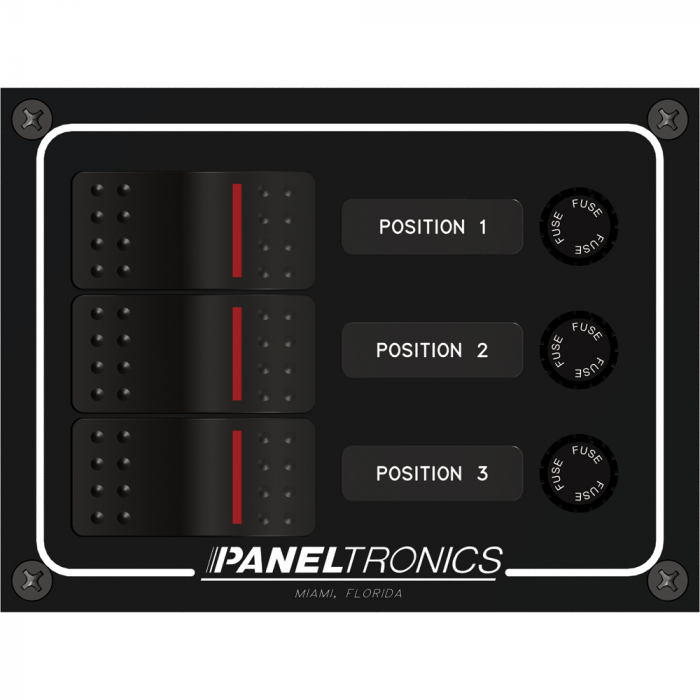 Paneltronics Paneltronics Waterproof Panel - DC 3-Position Illuminated Rocker Switch & Fuse - $91.36 at Everest