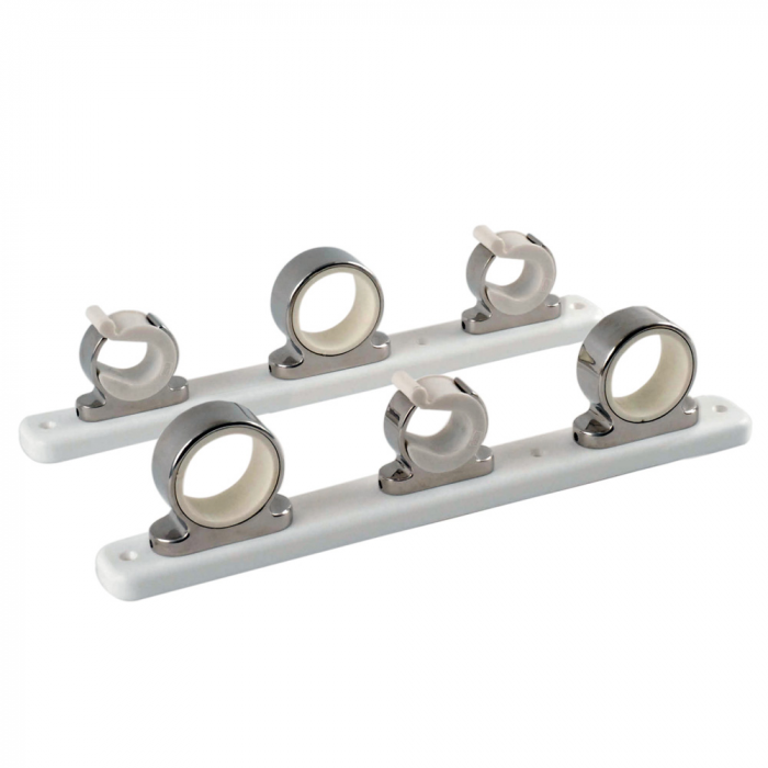 Taco Marine TACO 3-Rod Hanger w/Poly Rack - Polished Stainless Steel - $259.99 at Everest