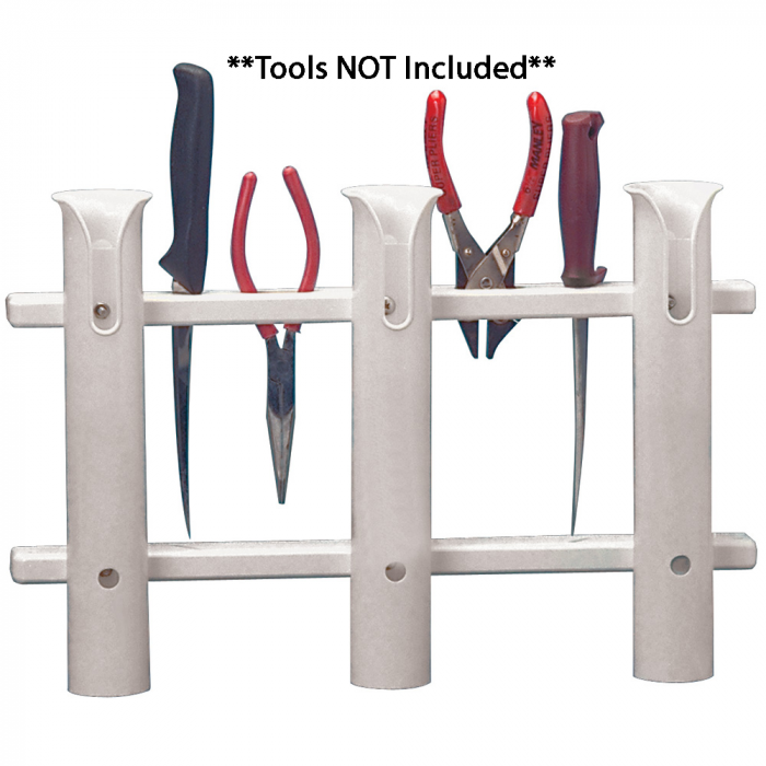 Taco Marine TACO 3-Rod Poly Rod Rack - White - $64.99 at Everest