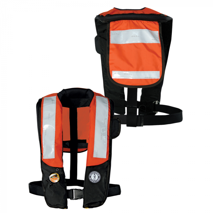 Mustang Survival Mustang Deluxe Auto Inflatable PFD w/SOLAS Reflective Tape - Orange/Black - $425.71 at Everest