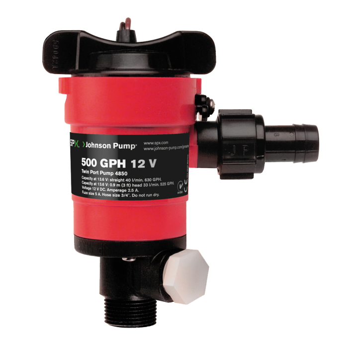 Johnson Pump Johnson Pump Twin Port 500GPH Livewell Aerating Pump - 12V - $68.76 at Everest