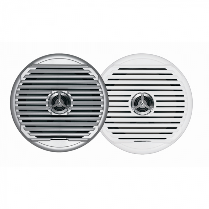 JENSEN  MSX65R 6.5 High Performance Coaxial Speaker - (Pair) White/Silver Grills