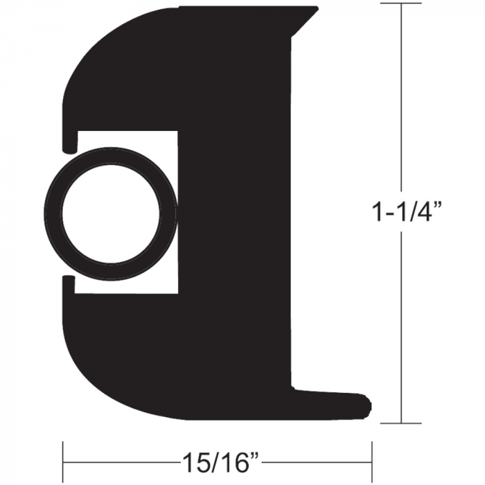 Taco Marine TACO Flex Vinyl Rub Rail Kit - Black w/Black Insert - 70' - 1-1/4 x 15/16 - $604.99 at Everest