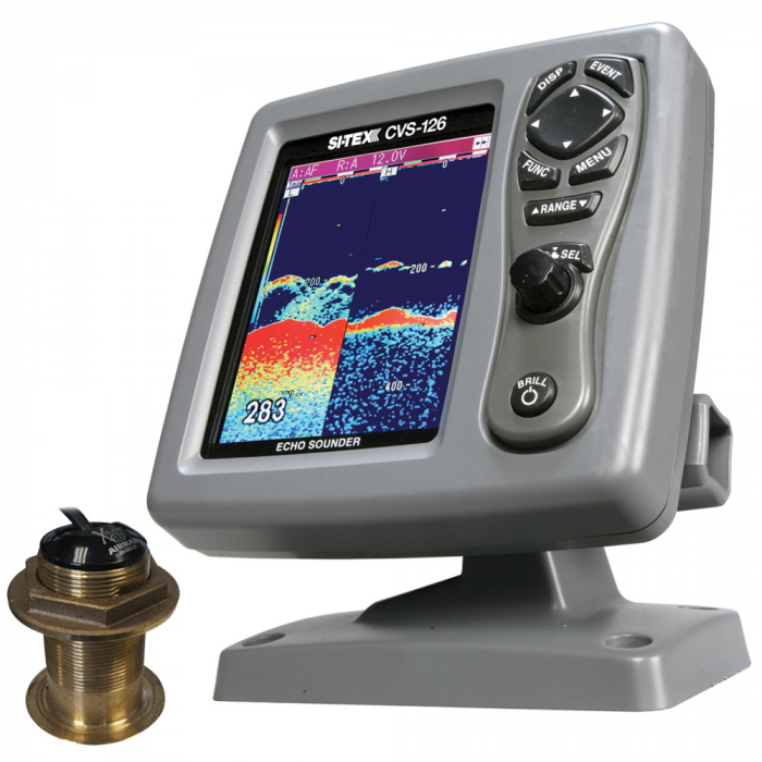 Si-Tex SI-TEX CVS-126 Dual Frequency Color Echo Sounder w/B60 12Adeg Transducer B-60-12-CX - $999.00 at Everest