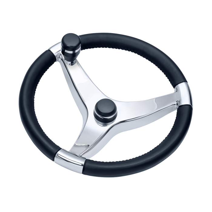 Schmitt & Ongaro Marine Schmitt & Ongaro Evo Pro 316 Cast Stainless Steel Steering Wheel w/Control Knob - 13.5 Diameter - $403.70 at Everest