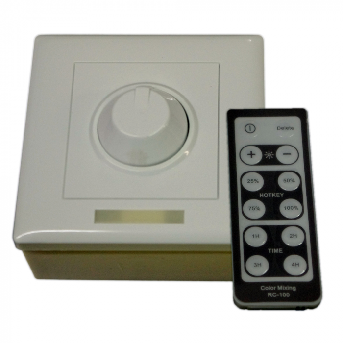 Lunasea Lighting Lunasea Single Color Wall Mount Dimmer w/Controller - $45.99 at Everest