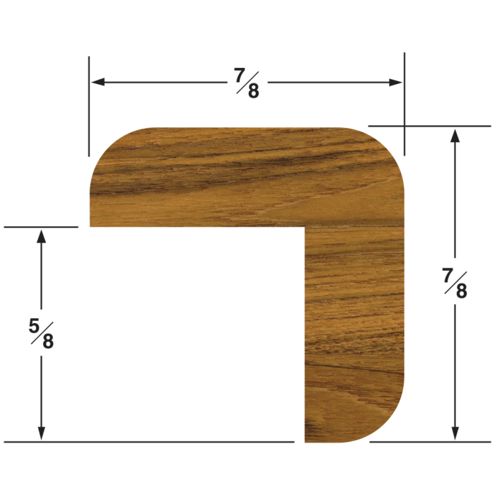Whitecap Whitecap Teak L Molding Small - 5' - $36.99 at Everest