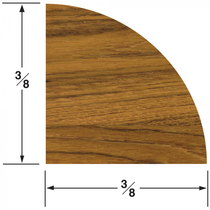 Whitecap Whitecap Teak Quarter Round Molding Small - 5' - $18.99 at Everest